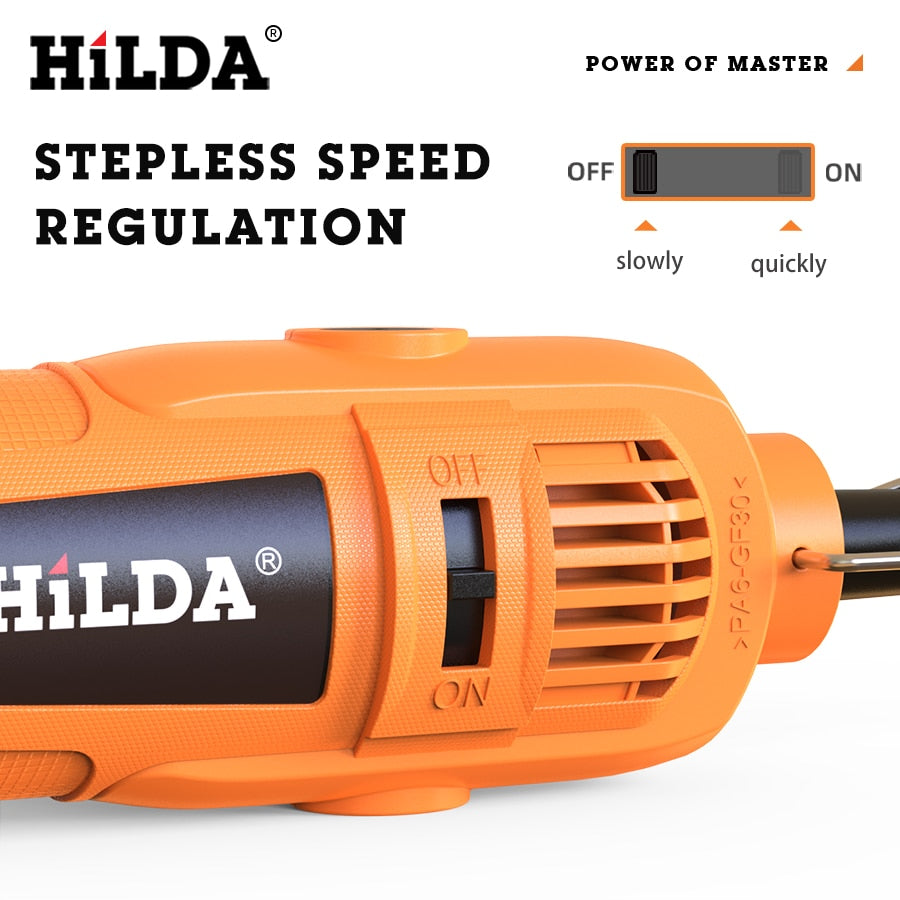 HILDA mini furadeira elétrica moedor caneta gravura mini furadeira elétrica ferramenta rotativa acessórios para máquina de moagem