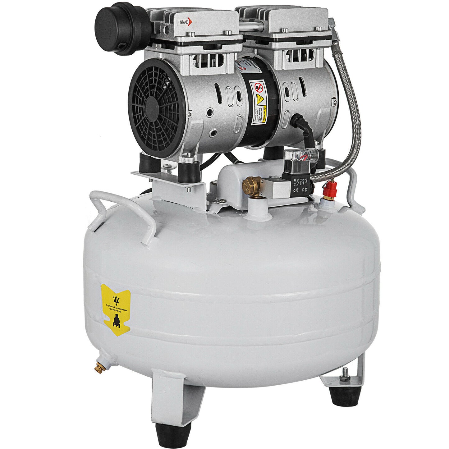Compressor de Ar Sem Óleo 0.75HP 48dB 110L/min 550W Precisão 25L Silencioso Clínica Médica Odontológica