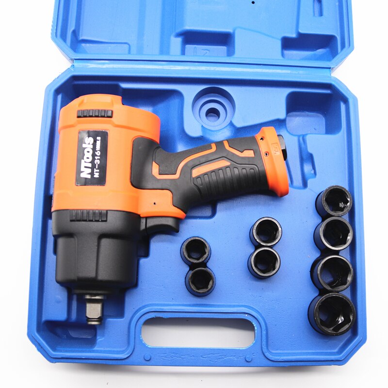 KIT Chave pneumática de impacto de 1500 nm, ferramentas pneumáticas profissionais de reparo automático, chaves pneumáticas ferramentas pneumáticas