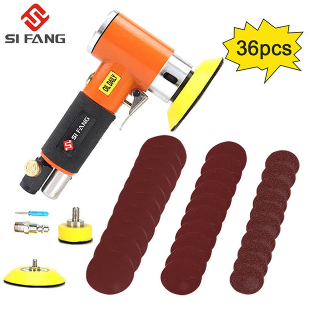 Nova Orbital: Air Sander Mini Pneumática 1 "/2"/3" conjunto de máquina de moagem para polimento de carro polidor de alta velocidade a ar ferramenta pneumática