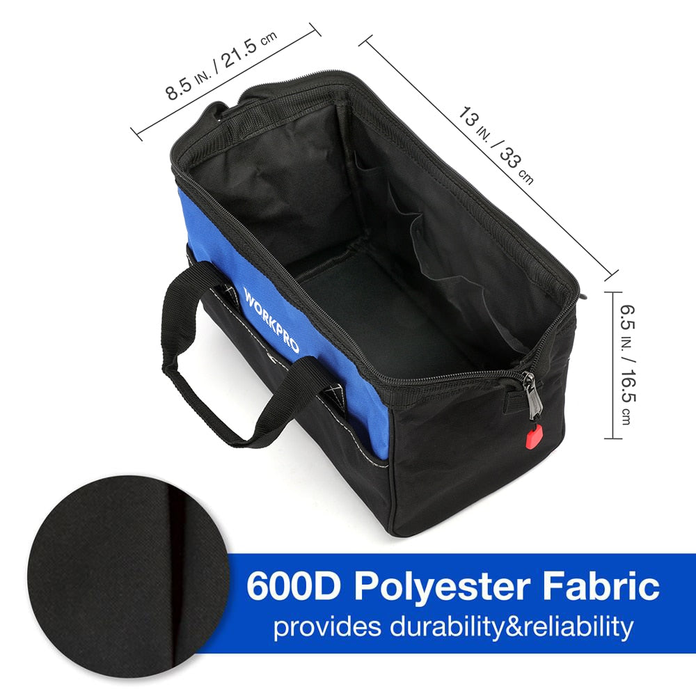 Bolsa para ferramentas WORKPRO Bolsa para eletricista organizadores de ferramentas Bolsa para guardar ferramentas à prova d'água