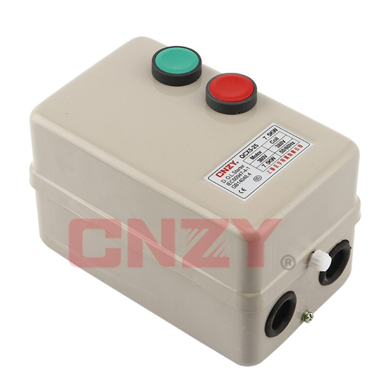CHAVE DE PARTIDA COM RELÉ TÉRMICO QCX5-220V 380V Bobina AC Contator 4KW 5,5KW 7,5KW 11KW 15 cavalos de potência motor trifásico motor de partida magnético 12A 18A 25A 32A