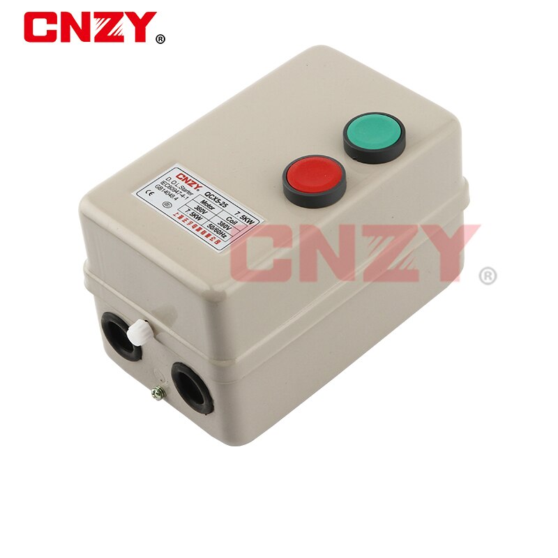 CHAVE DE PARTIDA COM RELÉ TÉRMICO QCX5-220V 380V Bobina AC Contator 4KW 5,5KW 7,5KW 11KW 15 cavalos de potência motor trifásico motor de partida magnético 12A 18A 25A 32A