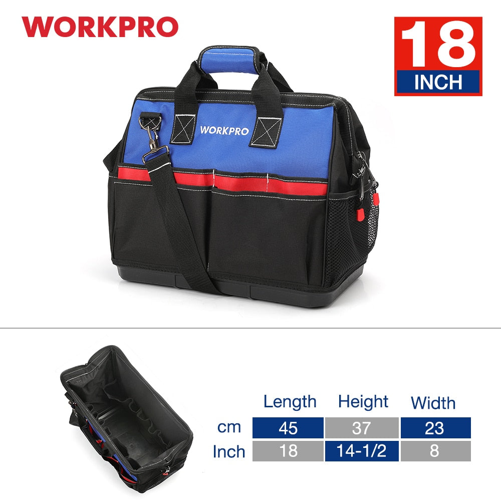 Bolsa para ferramentas WORKPRO Bolsa para eletricista organizadores de ferramentas Bolsa para guardar ferramentas à prova d'água