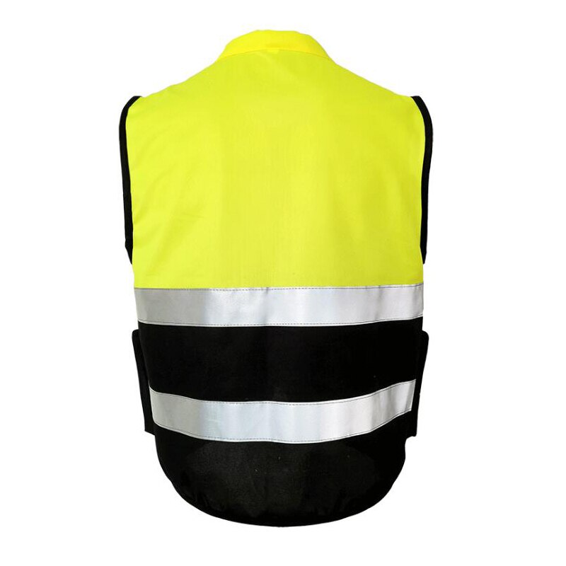 Colete refletivo de segurança de alta visibilidade com bolsos design colete refletivo segurança no trânsito ao ar livre