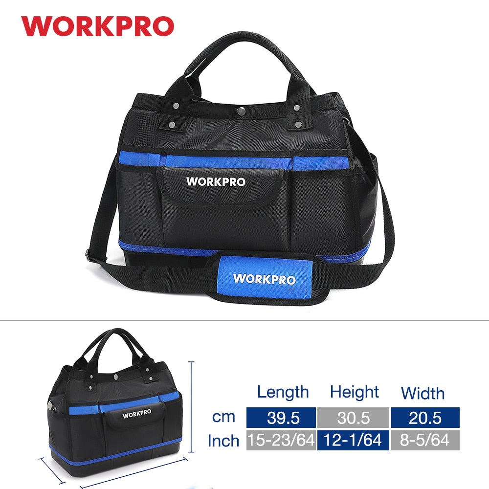 Bolsa para ferramentas WORKPRO Bolsa para eletricista organizadores de ferramentas Bolsa para guardar ferramentas à prova d'água