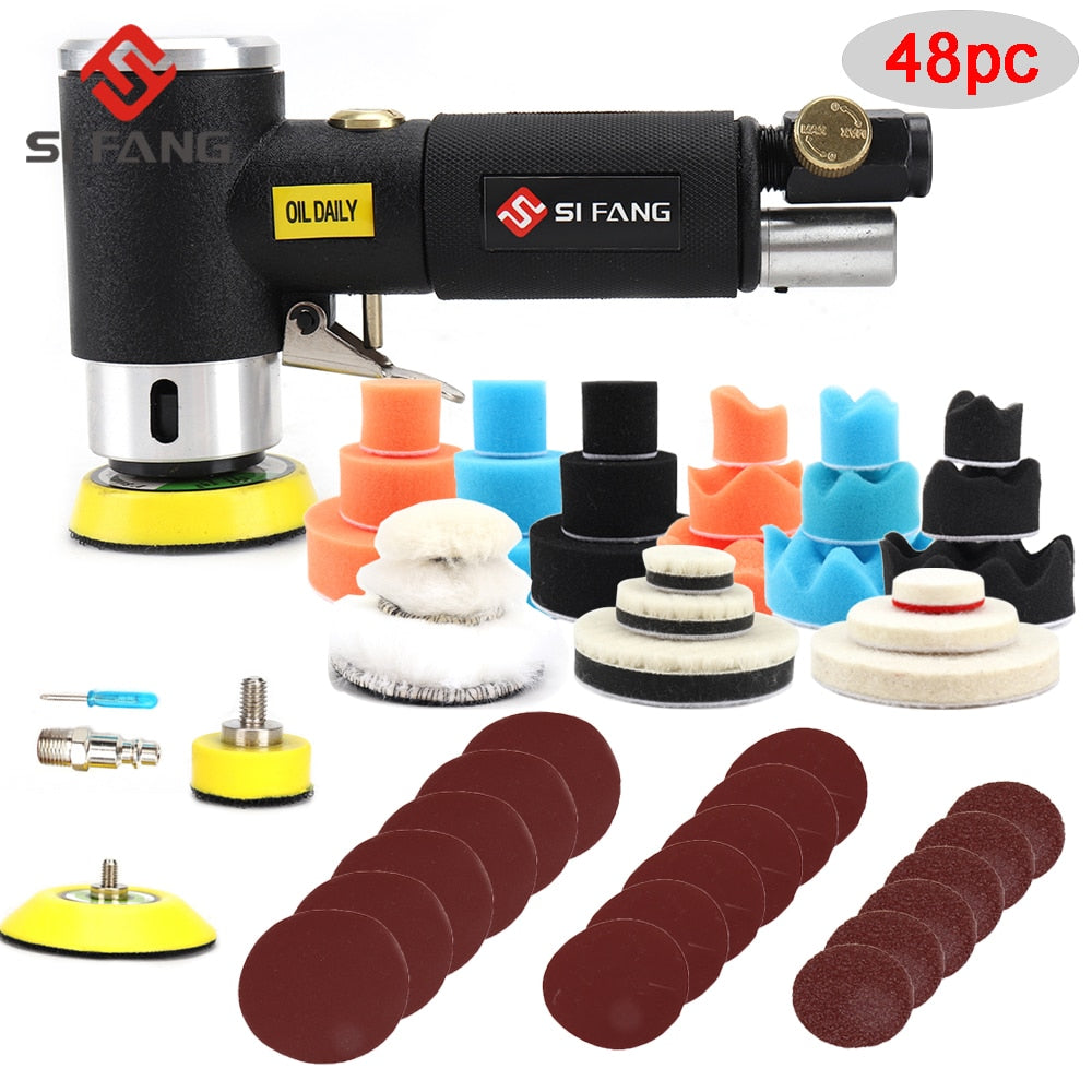 Nova Orbital: Air Sander Mini Pneumática 1 "/2"/3" conjunto de máquina de moagem para polimento de carro polidor de alta velocidade a ar ferramenta pneumática