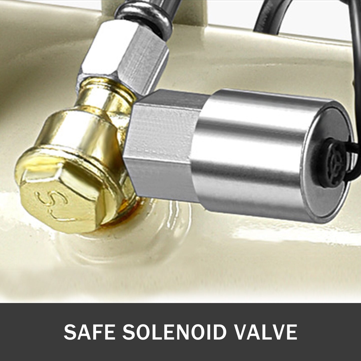 Compressor de ar com três cabeças duplas VEVOR 100L com válvula solenóide segura para manômetro duplo 3HP 22 galões Ultra silencioso sem óleo compressor de ar