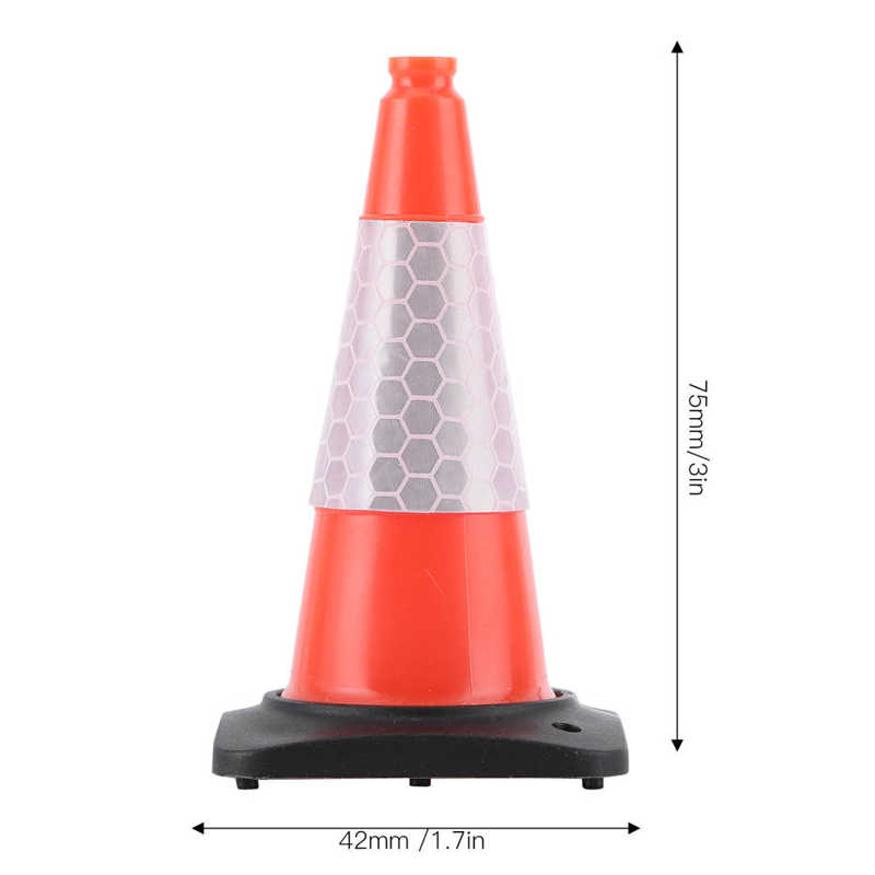Cone Barricadas Sinal De Aviso Refletivo Cone De Tráfego Instalações De Tráfego Para HSP RC Peças Modelo De Carro Acessórios