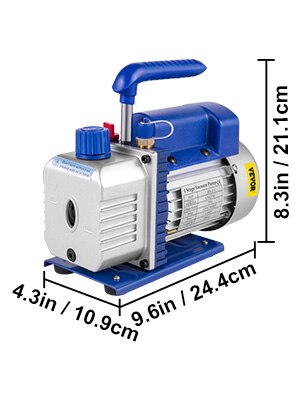 Kits de bomba de vácuo refrigerante VEVOR 1.8-4.8CFM refrigeração HVAC 1/3 1/4 HP com manômetro para ar condicionad