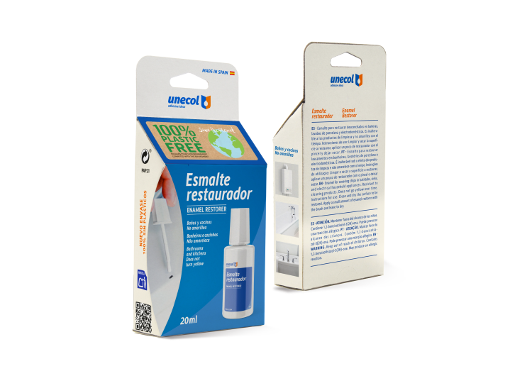 Esmalte restaurador cerâmico Unecol, Frasco 20ml