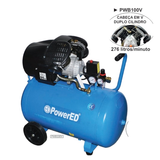 COMPRESSOR PWB100V 100LITROS EUROED 3HP