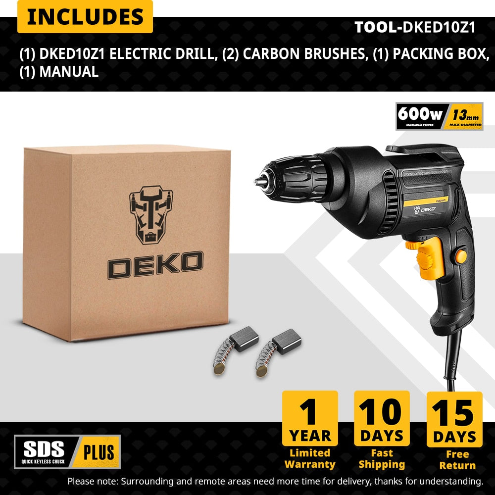 DEKO 220 Barbequim  Elétrica 2 Funções Elétrica Furadeira de Martelo Rotativo Ferramentas Elétricas (Série DKIDZ)