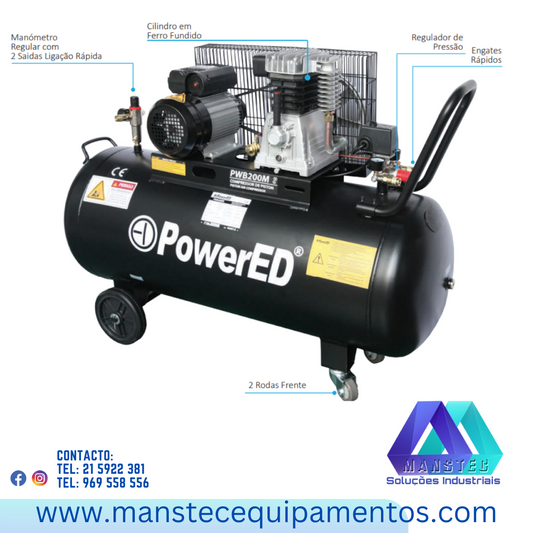 COMPRESSOR POWERED 200 LITROS
