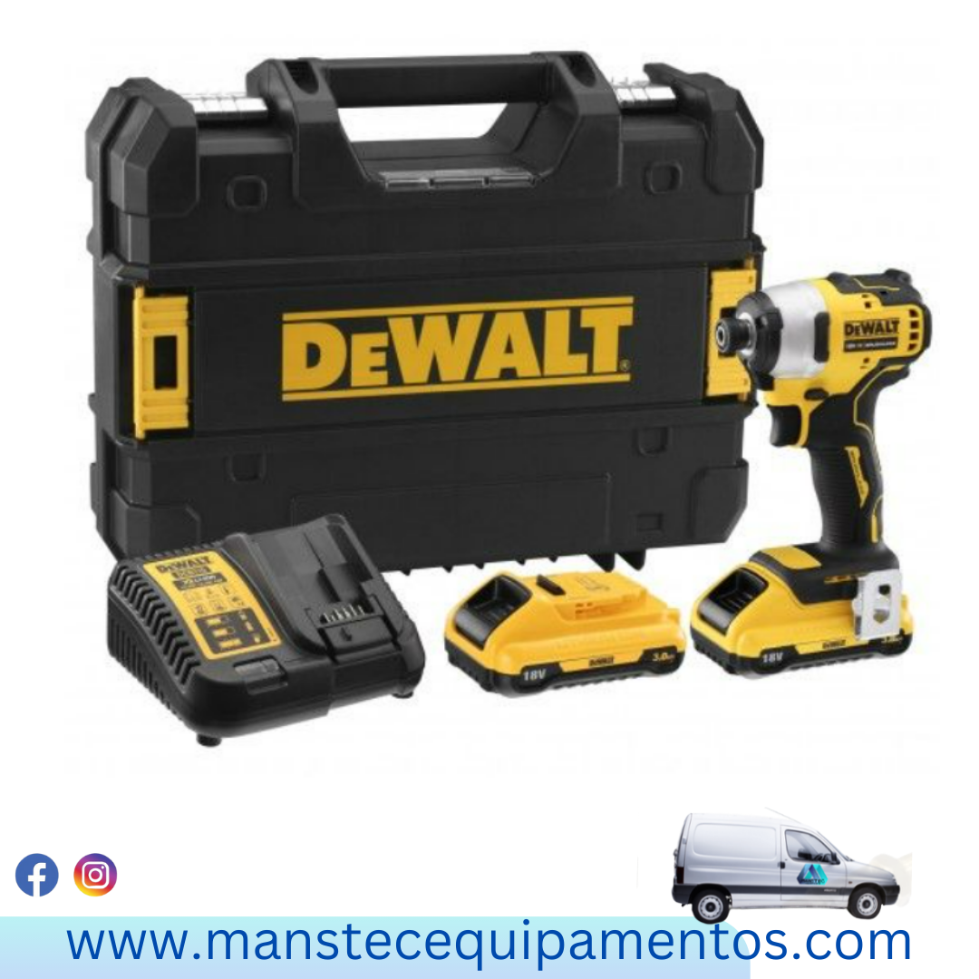 Aparafusadora de Impacto sem escovas 18V com 2 baterias Li-Ion 3,0 Ah ref.DCF809L2T-QW DEWALT
