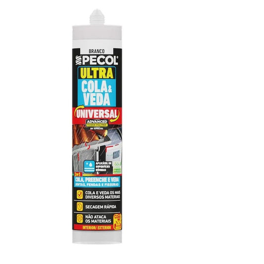 Ultra cola e veda universal neutro branco Pecol 280ml