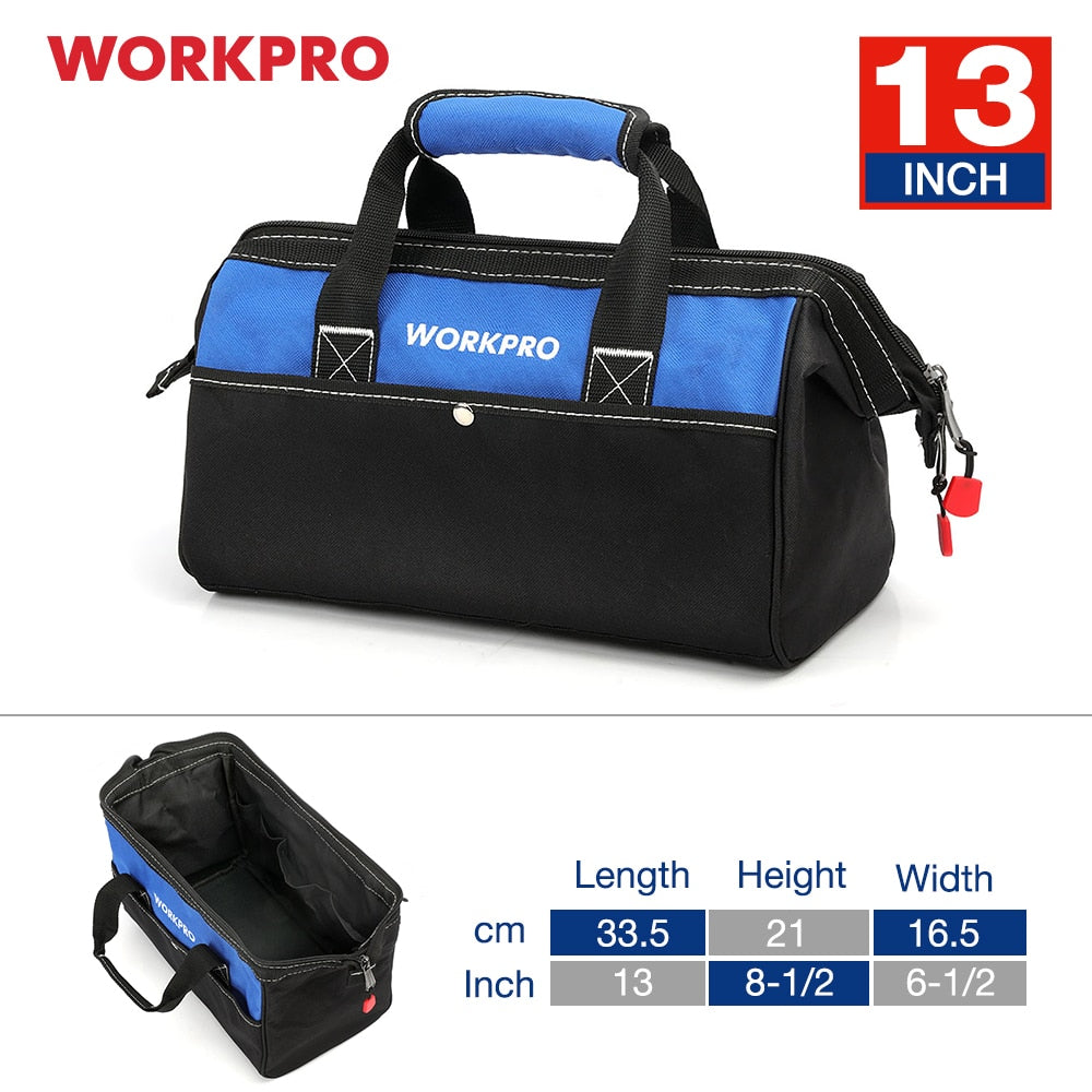 Bolsa para ferramentas WORKPRO Bolsa para eletricista organizadores de ferramentas Bolsa para guardar ferramentas à prova d'água