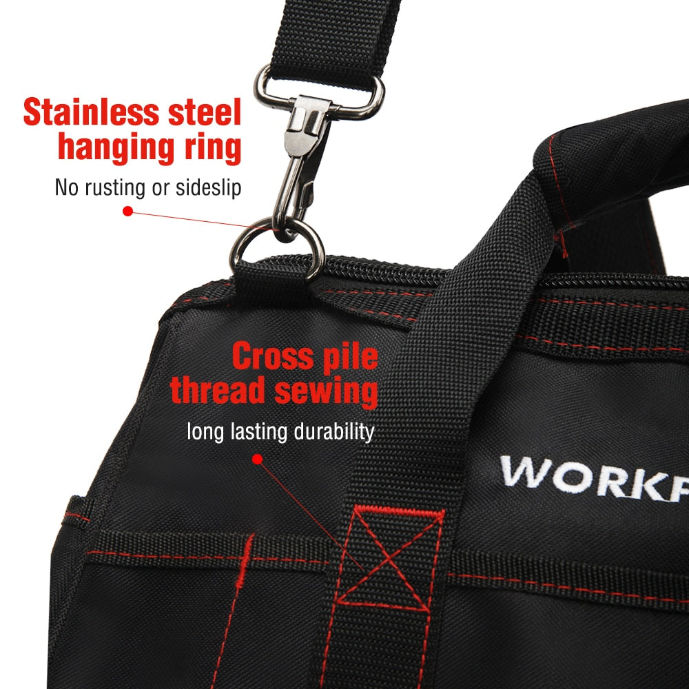 Bolsa de ferramentas WORKPRO, bolsa  à prova d'água multifuncional organizador de ferramentas de lona para instalação de reparos HVAC