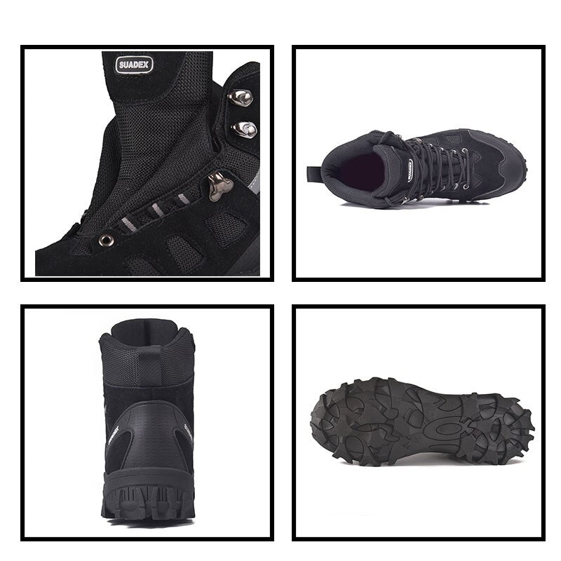 Botas de Segurança de Trabalho Com alta resistência Industriais Anti-esmagamento Bota de Deserto Anti-areia Calçado de Tornozelo para Exteriores Tamanho EUR 37-48