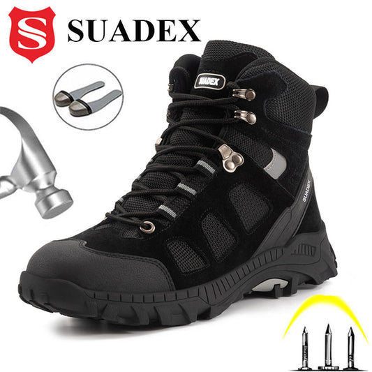 Botas de Segurança de Trabalho Com alta resistência Industriais Anti-esmagamento Bota de Deserto Anti-areia Calçado de Tornozelo para Exteriores Tamanho EUR 37-48