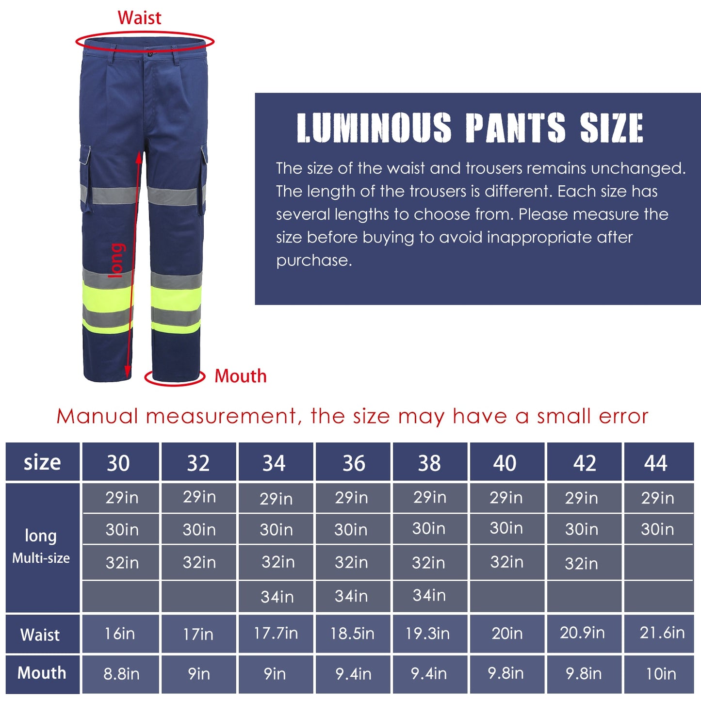 Calças refletivas de Alta Resistência AYKRM hivis Bolsos funcionais Calças de segurança resistentes ao desgaste Inverno Trabalho Moda Cor 5XL